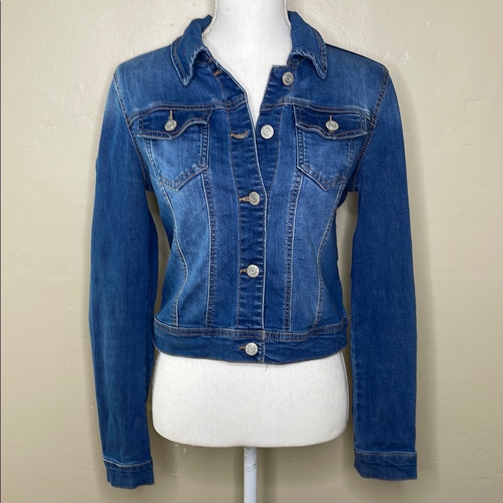 WAX Blue Jean Jacket Trucker Classic Timeless Medium
